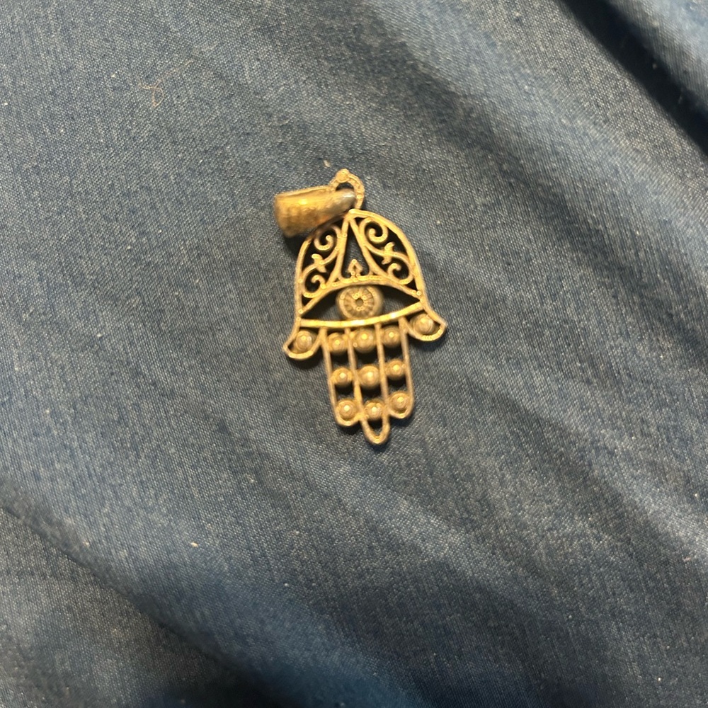 Elegant Gold Hamsa Pendant